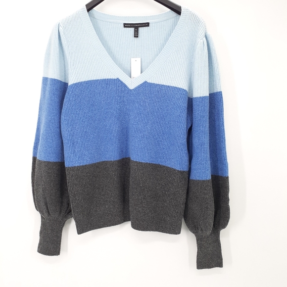 WHITE HOUSE BLACK MARKET Colorblock Pullover - Picture 3 of 8